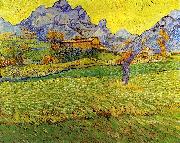 Vincent Van Gogh Meadow in the Mountains Le Mas de Saint Paul Spain oil painting artist